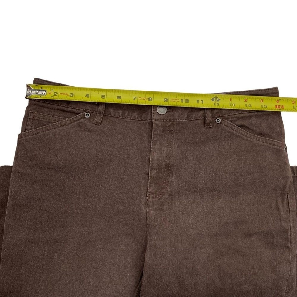 J. Jill Brown Stretch Denim Flare Leg‎ Pants Womens Size 10 Chocolate Brown - Picture 7 of 9